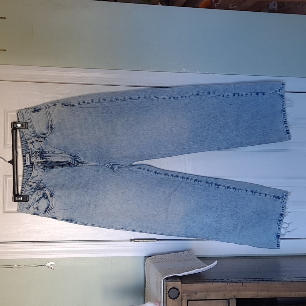 Forever 21 Acid Wash Wide Leg Jeans